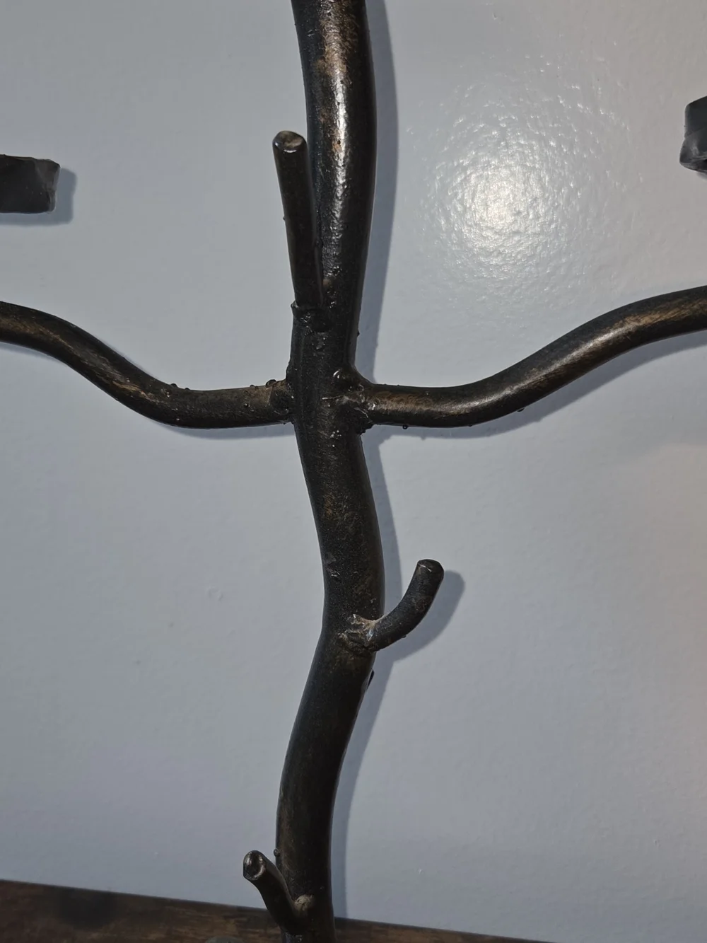Black Metal Tree-Style 3-Tier Candle Holder